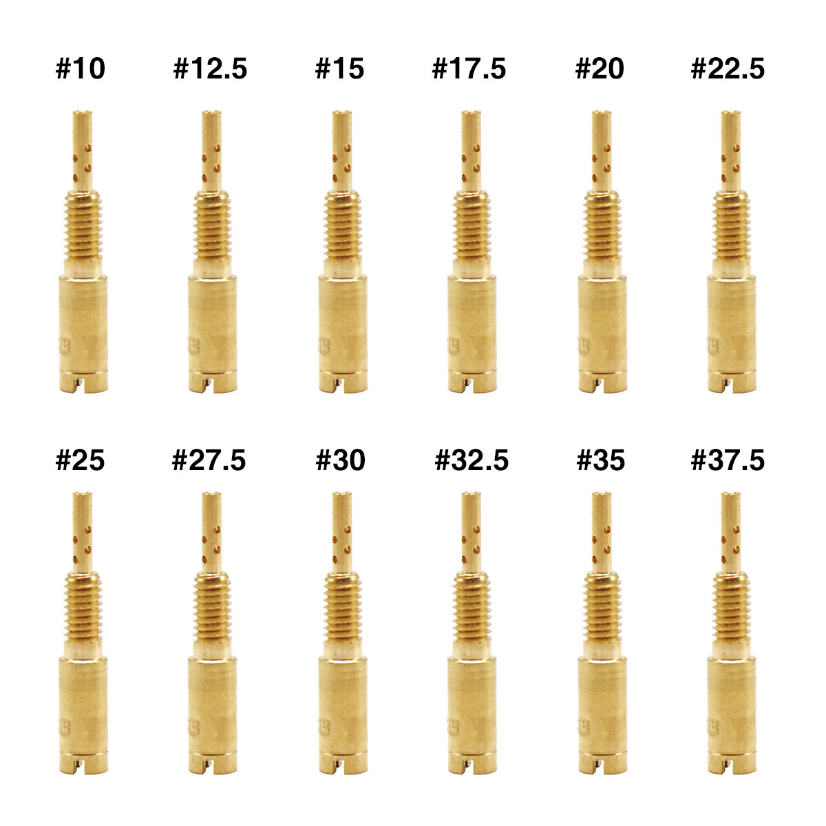 12pcs Idle Jet Slow Pilot Jets 10-37.5 For Mikuni TM VM28/486