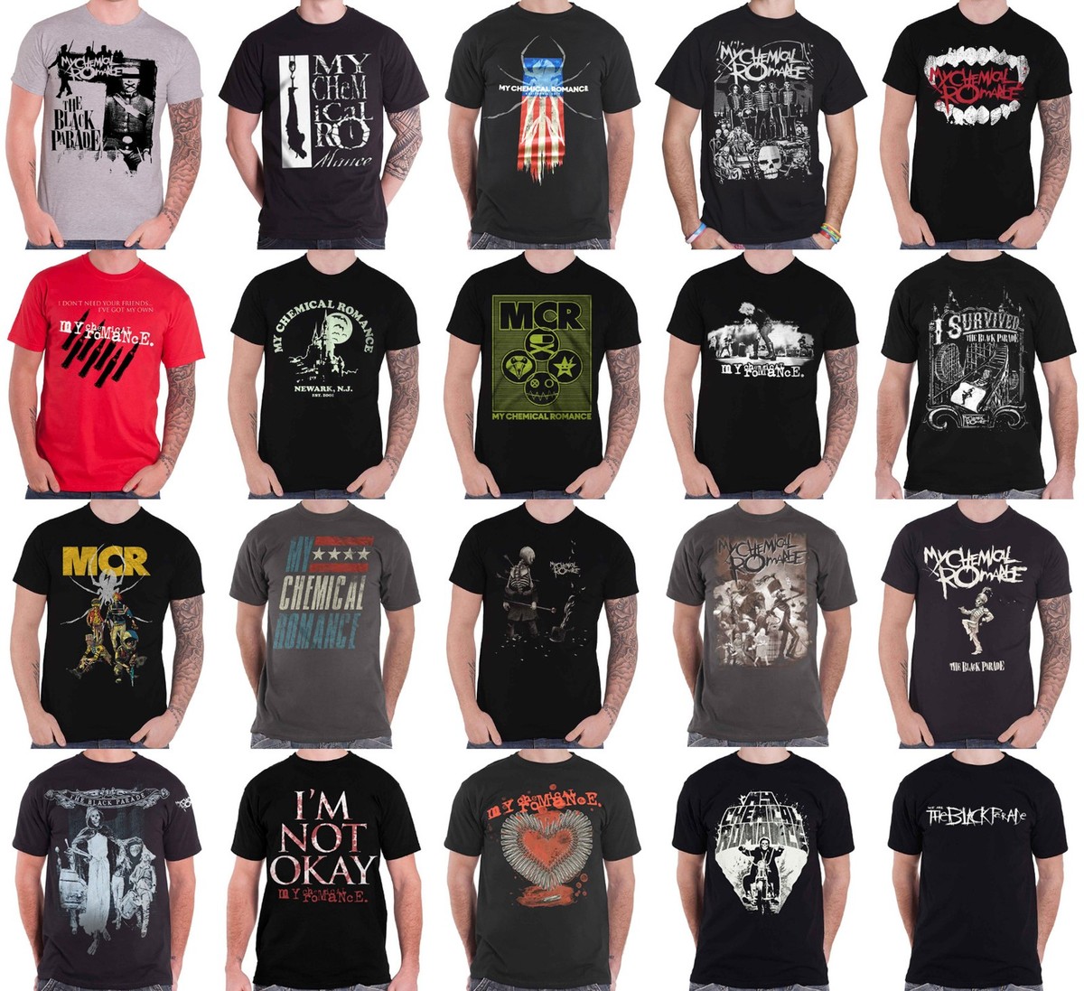Official My Chemical Romance T Shirt Black Parade Band Logo Not OK