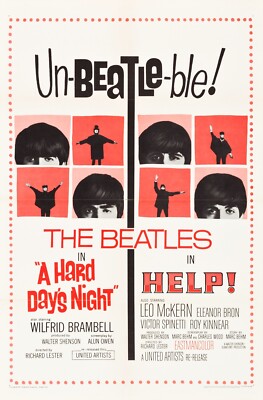 1965 The Beatles Help! Movie Poster 11X17 Paul McCartney John