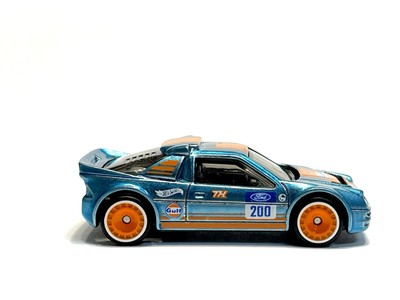 Hot Wheels New 2025 Super Treasure Hunt Ford RS200 Gulf Livery