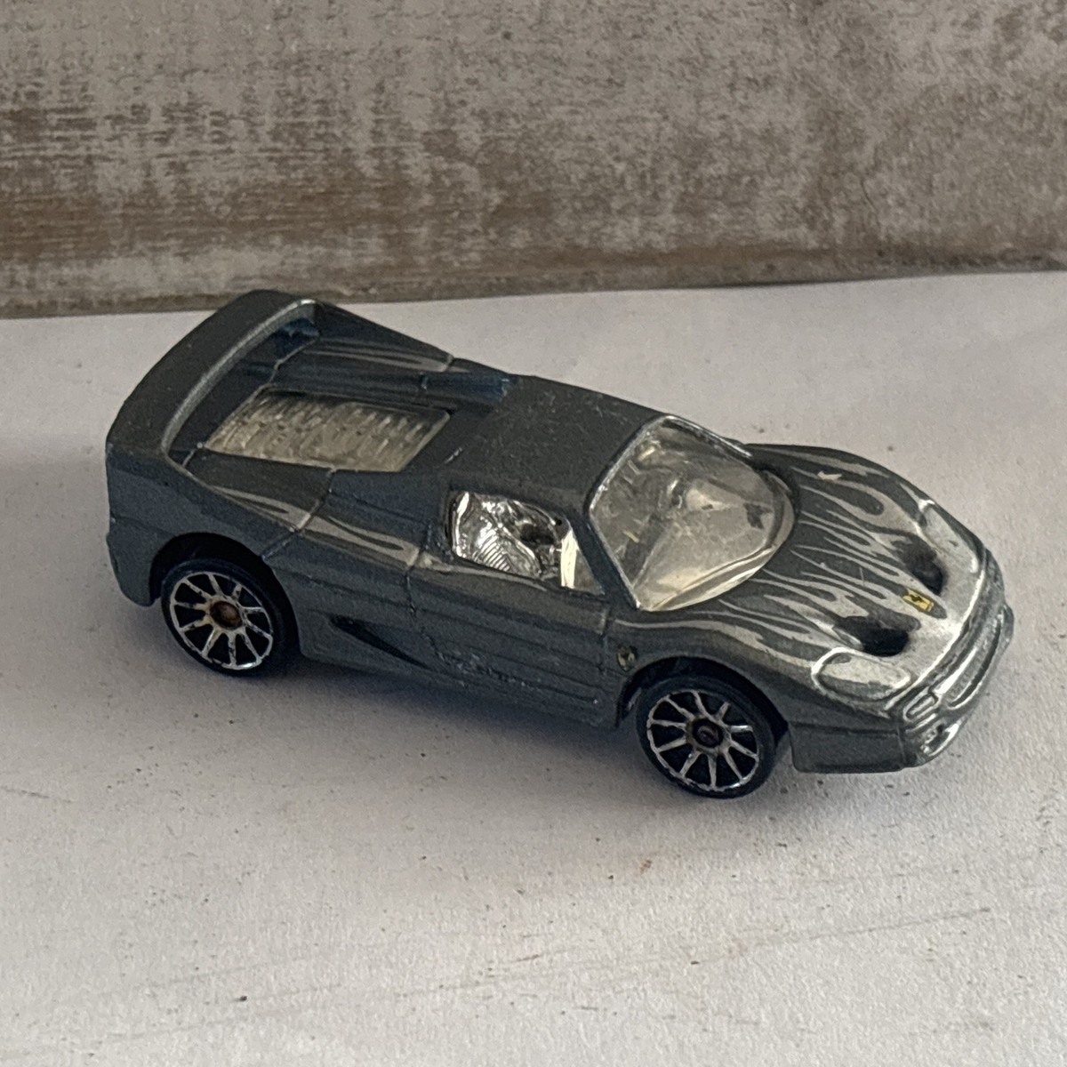 Hot Wheels loose Ferrari F50 silver grey flames | eBay
