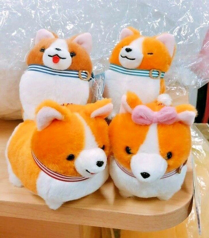 Genuine Japan Amuse Ichi Ni no Corgi Dog Plush Stuffed Ball Chain