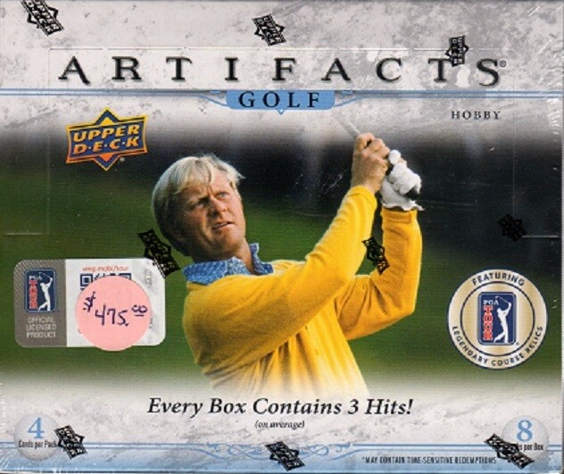 1) 2021 Upper Deck Golf Artifacts Factory Sealed Hobby Box (3 Hits
