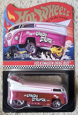 2021 Hot Wheels RLC Candy Striper Volkswagen VW Drag Bus Pink