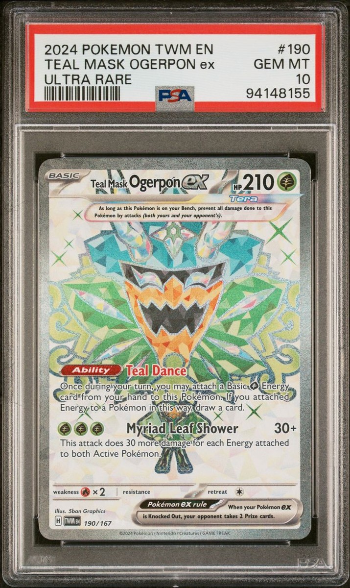 PSA 10 GEM Mint Teal Mask Ogerpon ex 190/167 Ultra Rare - Pokémon