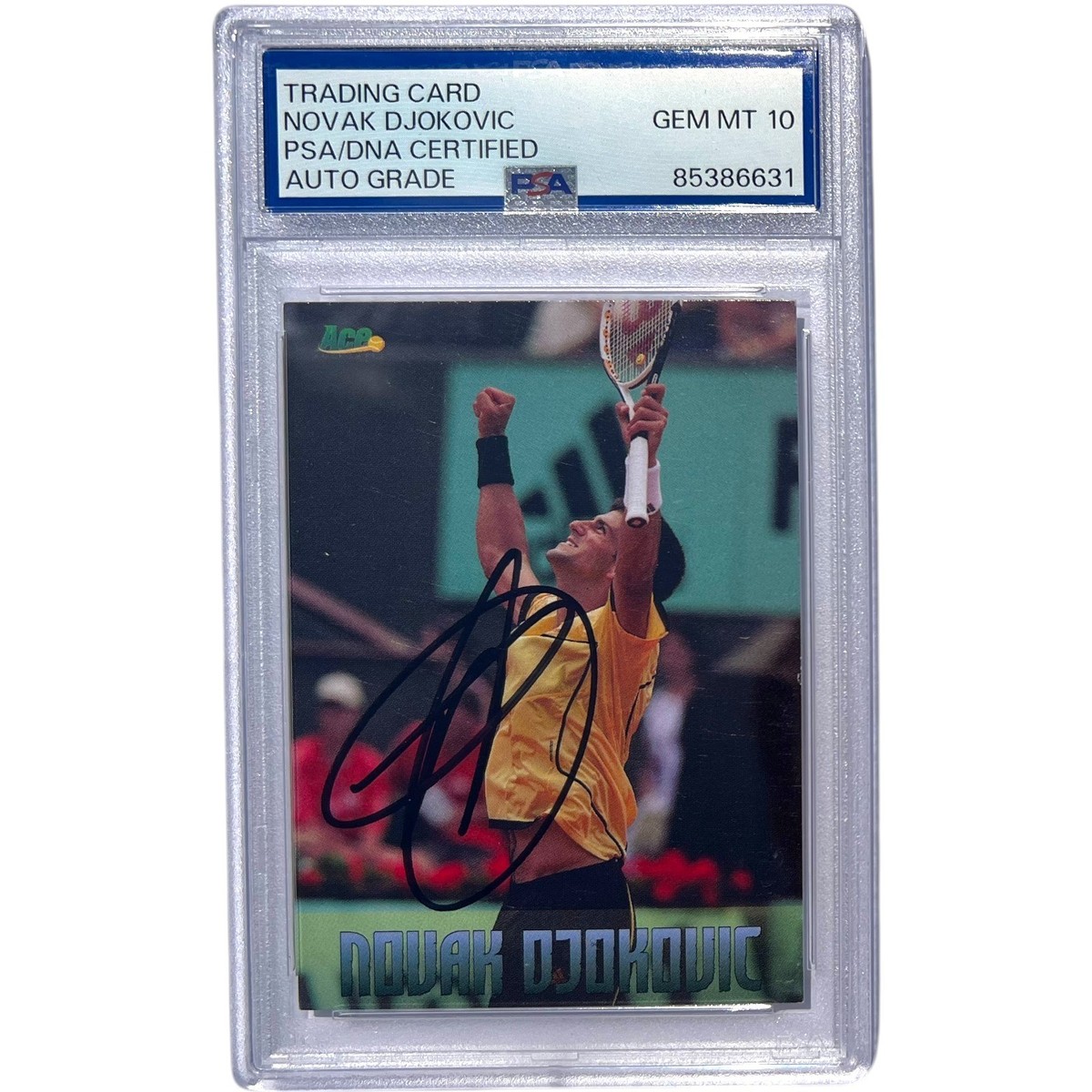 NOVAK DJOKOVIC SIGNED 2007 ACE Authentic Rookie Card UNRELEASE PSA