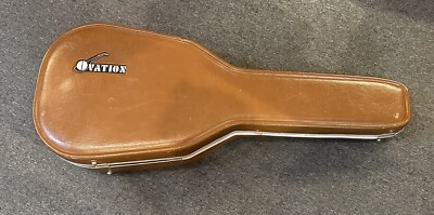 Vintage Ovation 1970's Brown Deep Bowl Guitar Hard Case w/Amber