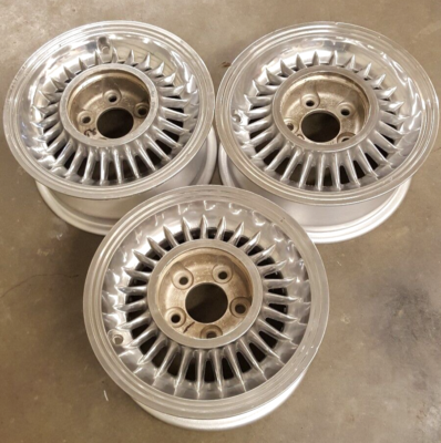 1955 Cadillac Kelsey-Hayes Sabre Chrome Wheels Set of 3 #38612