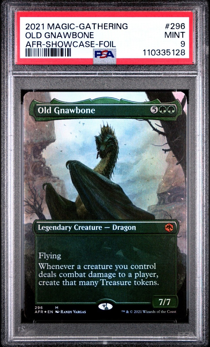 PSA 9 Borderless Foil - Old Gnawbone -Adventures in the Forgotten