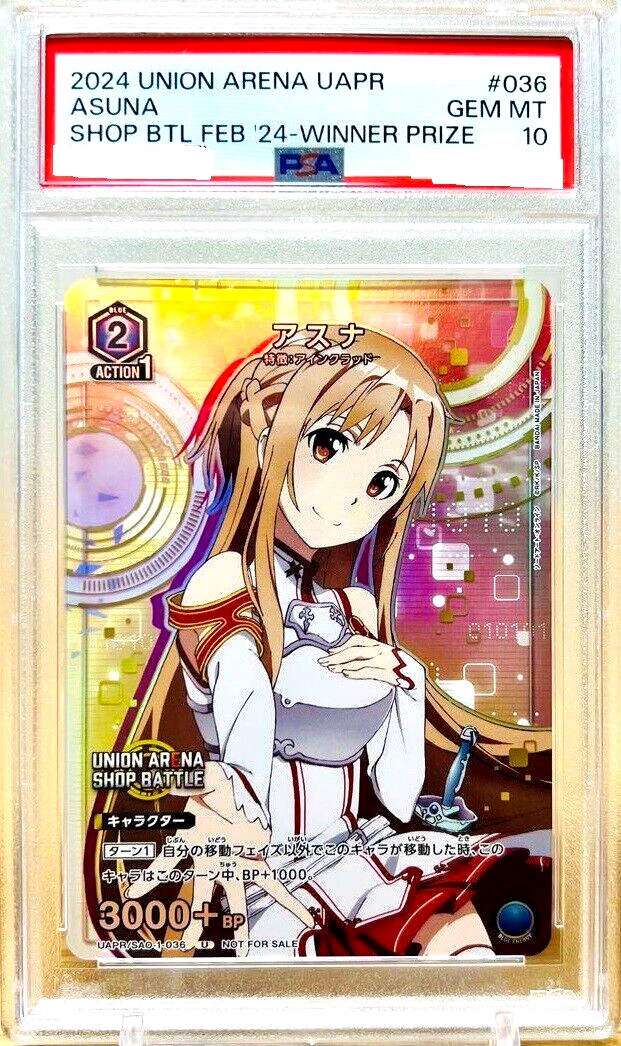 PSA 10 Union Arena Card Sword Art Online Asuna Shop Battle Winner