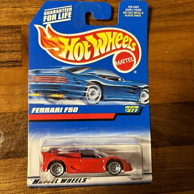 Hot Wheels Ferrari F50 RED #377 Mattel Wheels RARE SEALED - VHTF