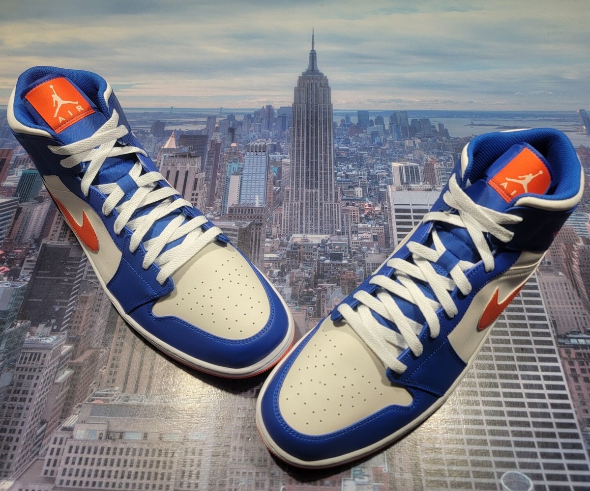 Nike Air Jordan 1 Mid Knicks Wheaties Game Royal Mens Size 18