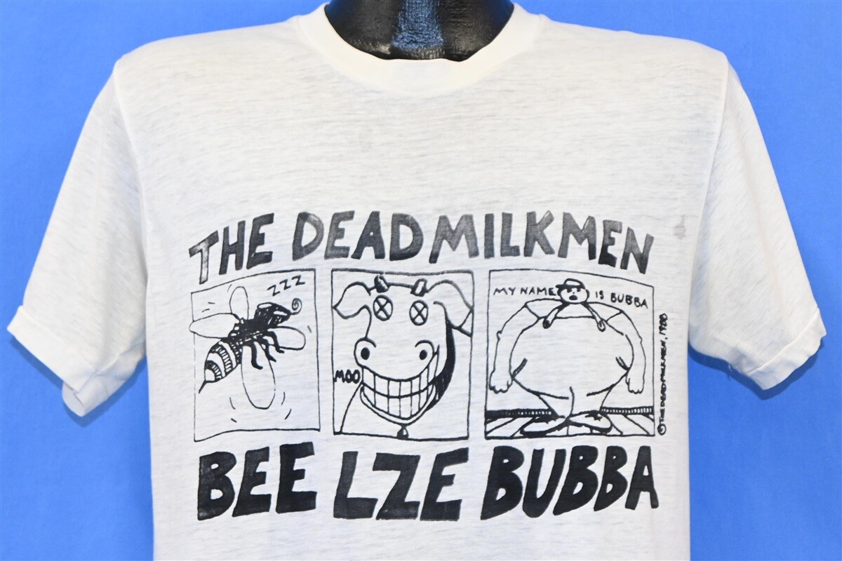 vintage 80s DEAD MILKMEN BEELZEBUBBA PUNK ROCK GIRL DISTRESSED t