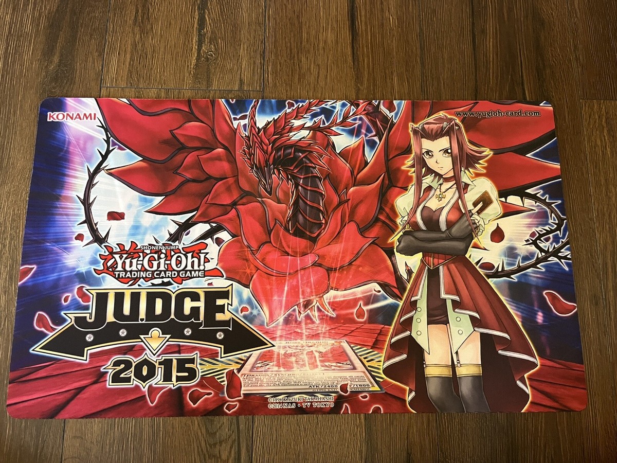 Yugioh Playmat 2015 Judge - Black Rose Dragon & Akiza | eBay