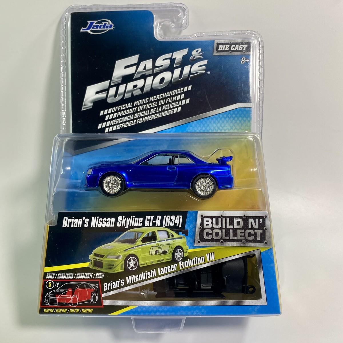 2016 Jada Fast & Furious Brian's Nissan Skyline GT-R (R34) 1:64