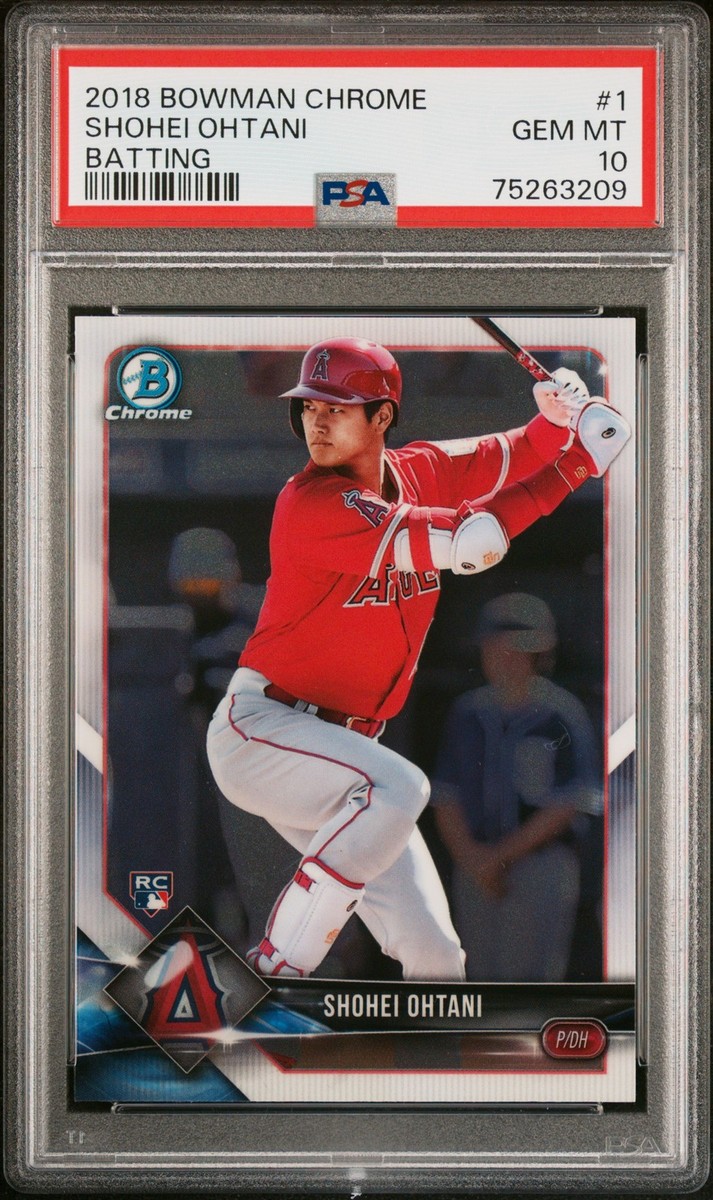 PSA 10 SHOHEI OHTANI/OTANI 2018 BOWMAN CHROME BATTING ANGELS