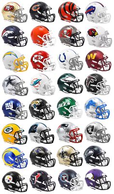 All 32 NFL Current Riddell SPEED Revolution Mini Football Helmets