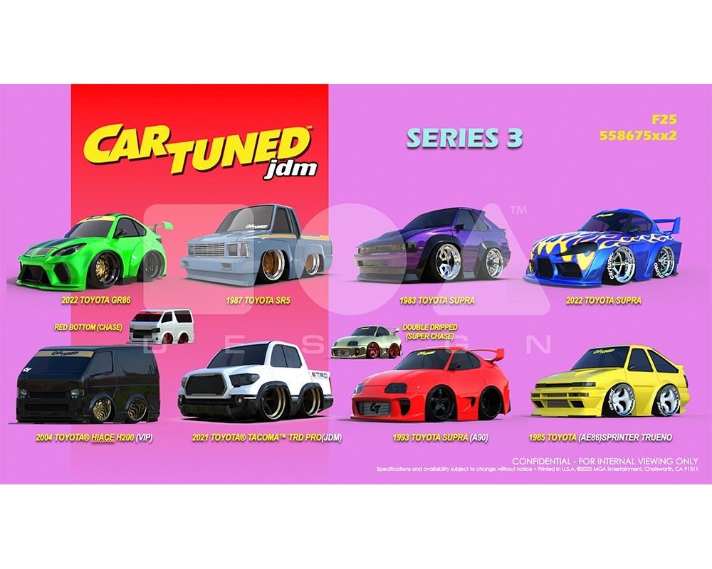 2025 CarTuned 1:64 Series 3 JDM Tuners 8 Car Set, 558675-XX2