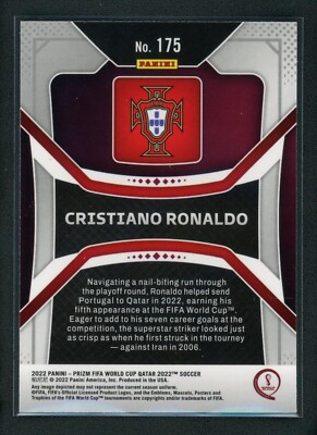 2022 CRISTIANO RONALDO PANINI PRIZM FIFA WORLD CUP QATAR 2022 | eBay
