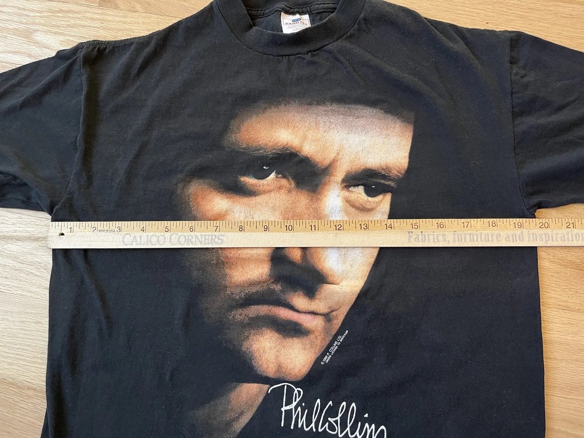VTG 1990 Phil Collins World Tour T-Shirt Large Brockum Handtex
