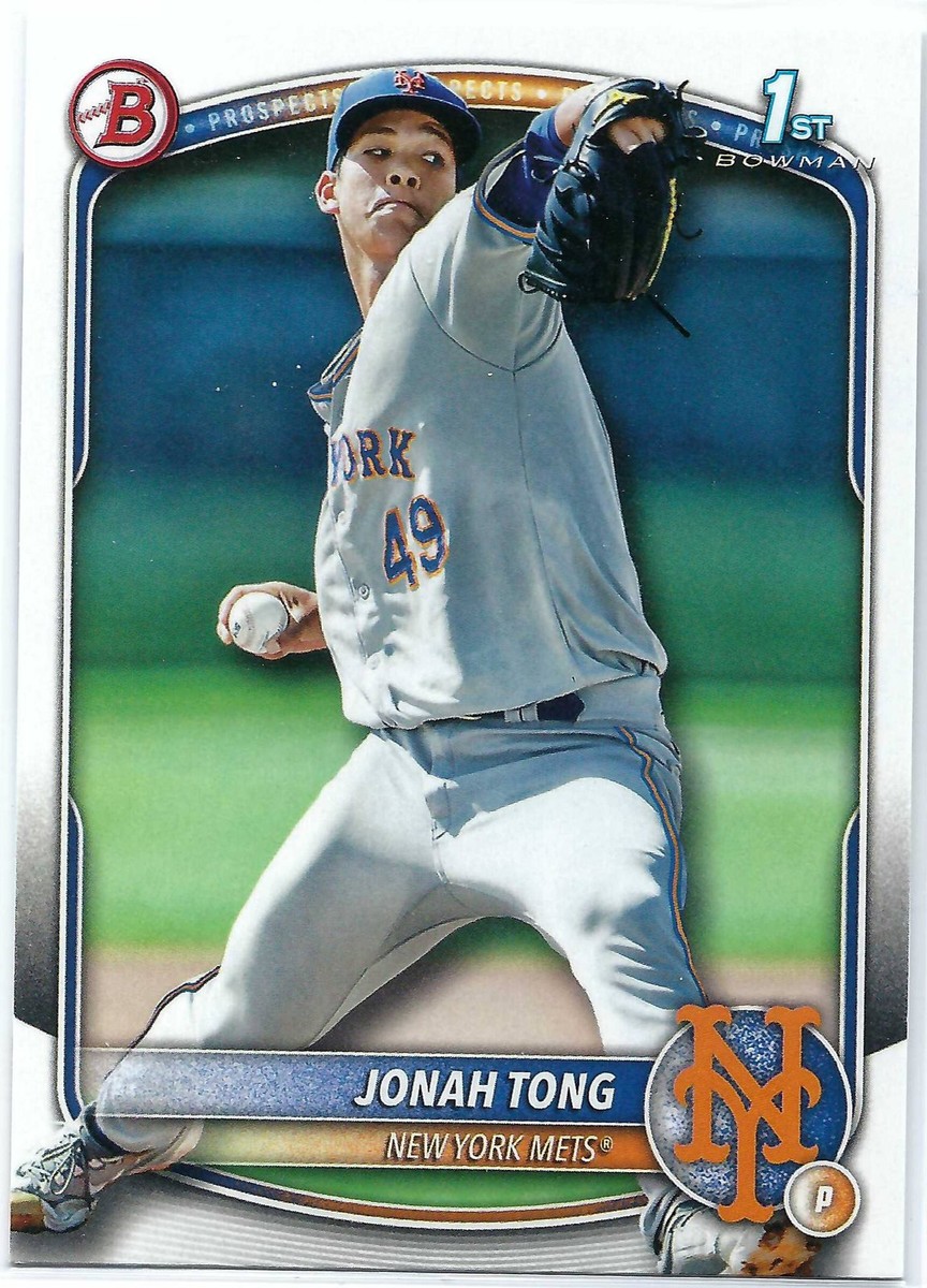Jonah Tong Mets 2025 Topps Bowman 1st Rookie RC Card #BP-105 | eBay