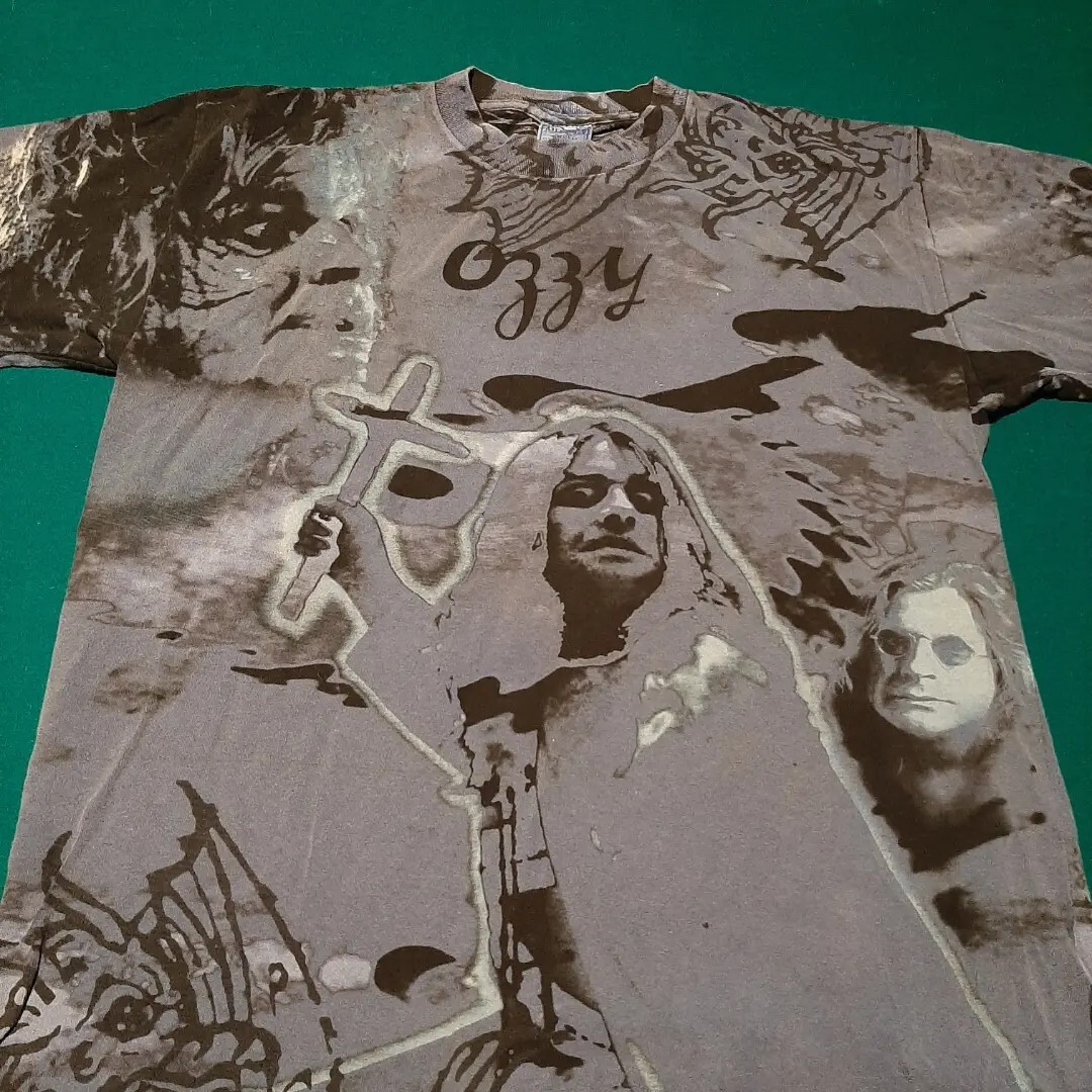 Rare Vintage 90s Ozzy Osbourne AOP All Over Print T-Shirt XL All