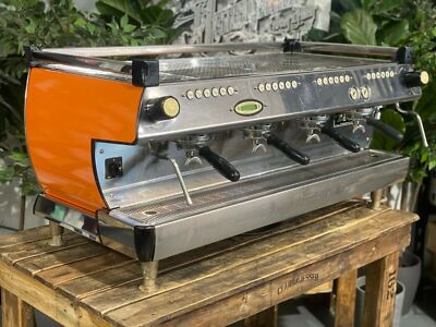 LA MARZOCCO GB5 4 GROUP ORANGE ESPRESSO COFFEE MACHINE CUSTOM