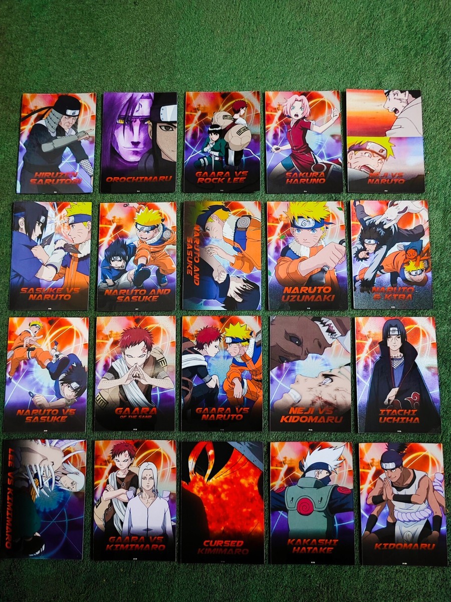 Topps NARUTO ANIMAX Fire & Ice Limited Edition Card Full Set Of 20
