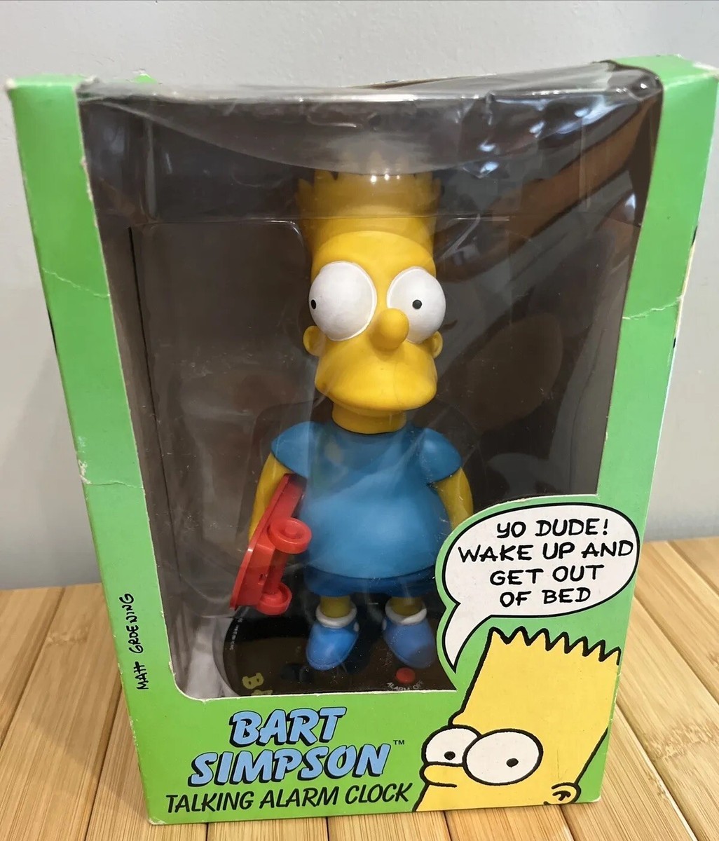 Vintage /90's Bart Simpson/Wesco Talking Alarm Clock/The Simpsons