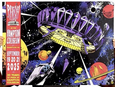 Phish Poster 9/19 9/20 9/21 Hampton Coliseum Virginia Johnny