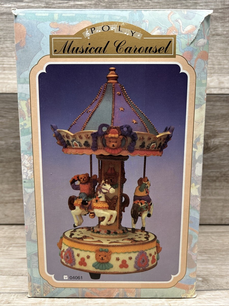 VINTAGE Poly Musical Carousel “It's A Small World” 04061 Item No