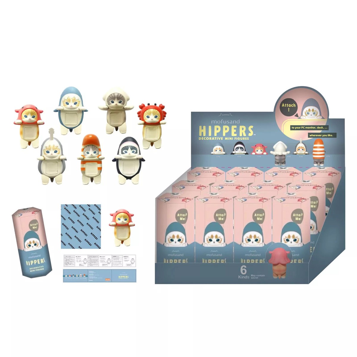 Mofusand Hippers Mini Decorative Mini Figures Blind Box 2025 Toy