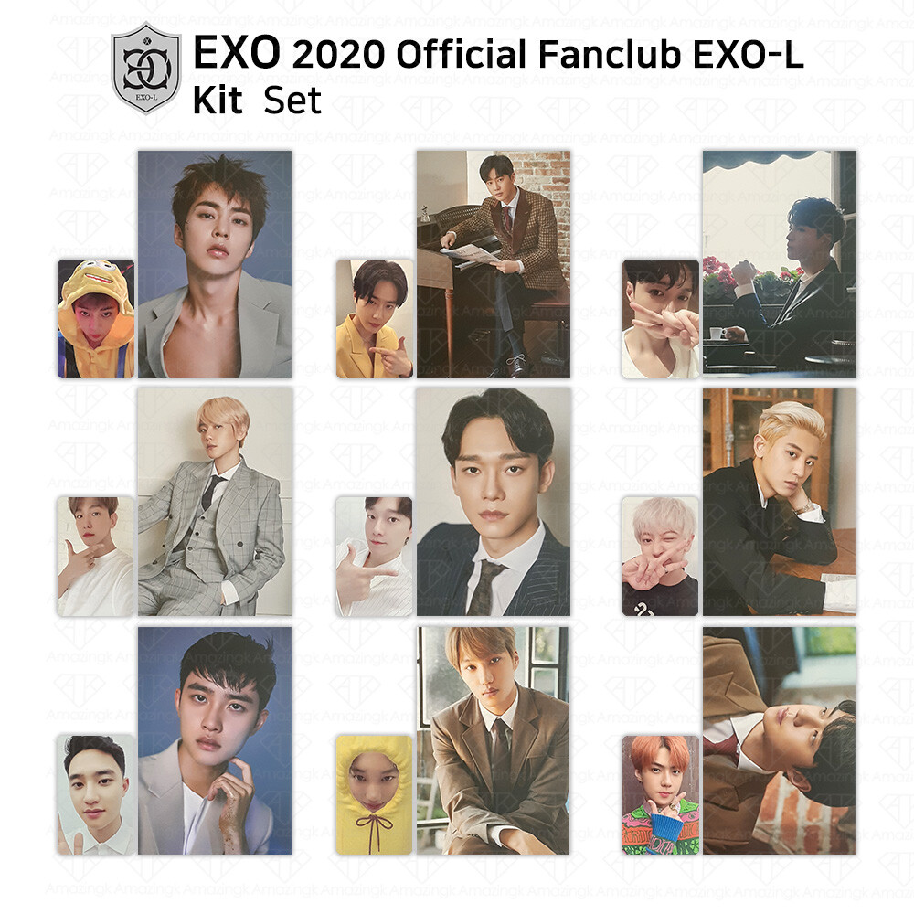 EXO EXO-L 2020 Fan Club Kit Official Goods Photocard Postcard KPOP