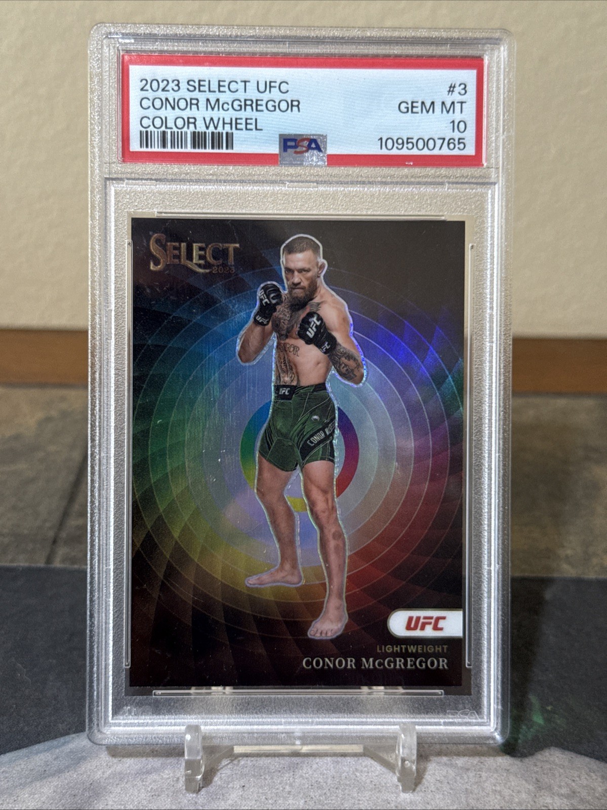 Conor McGregor 2023 Select UFC #3 Color Wheel /(SSP) Price Guide