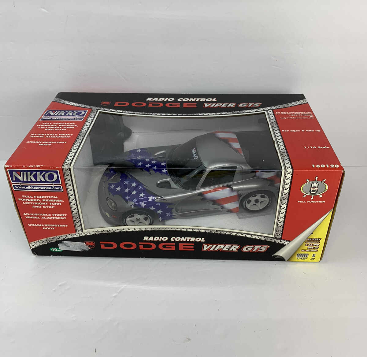 Vintage Nikko RC Dodge Viper GTS Nikko 1/16 Scale Remote Control