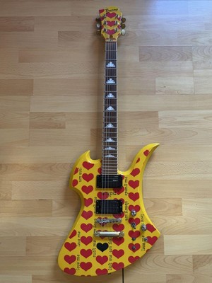 Yellow Heart Guitar Burny MG-145S hide | eBay