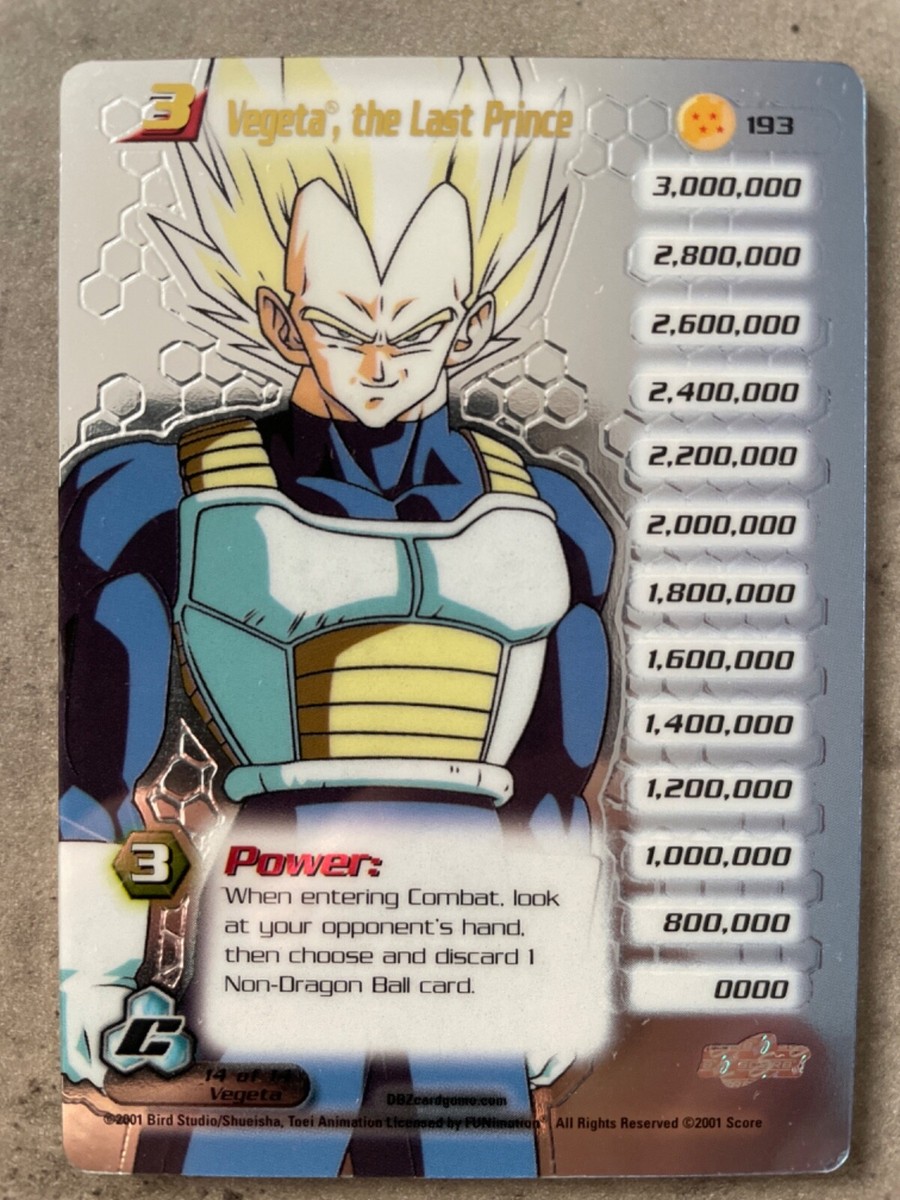 Dragon Ball Z DBZ CCG TCG 193 Vegeta, The Last Prince Hi-tech card