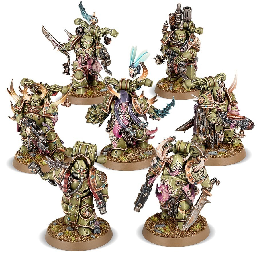 7x PLAGUE MARINES Death Guard DARK IMPERIUM *Built* Warhammer 40k