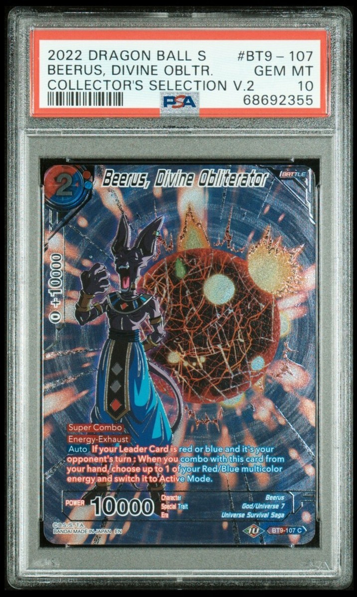 PSA 10 Dragon Ball Super Collector's Sel Vol 2 Beerus Divine