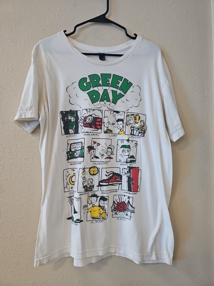 VINTAGE GREEN DAY - DOOKIE TRACK LISTING TEE MEN'S LARGE T SHIRT