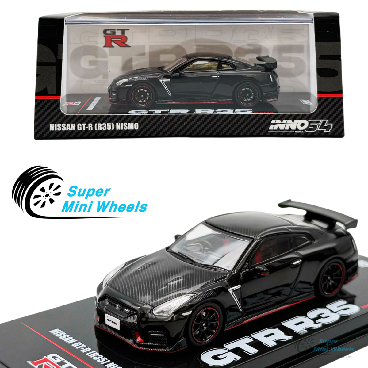 INNO64 1:64 Nissan GT-R R35 Nismo Black | eBay