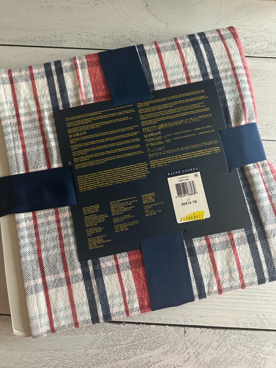 BN Polo Ralph Lauren Polo bear throw blanket cotton multi 50X70