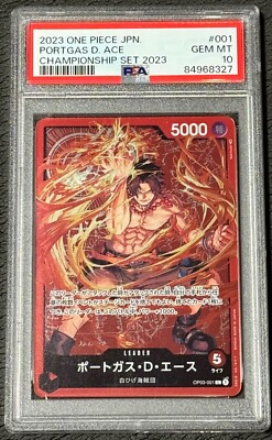 PSA 10 Portgas D Ace OP03-001 Championship Parallel PROMO L One