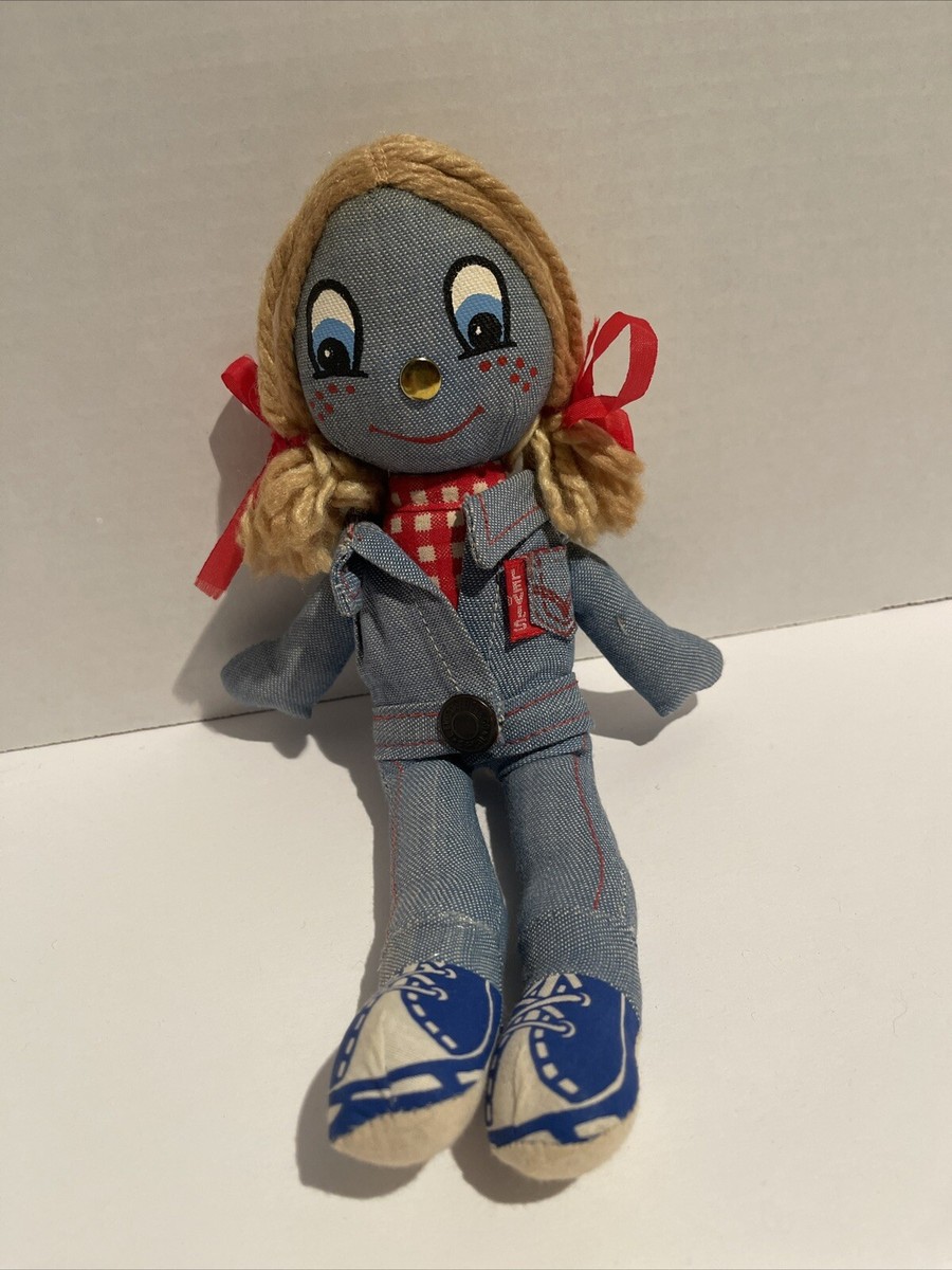 Levi's denim rag doll 1970's Knickerbocker Good Condition Plush 24