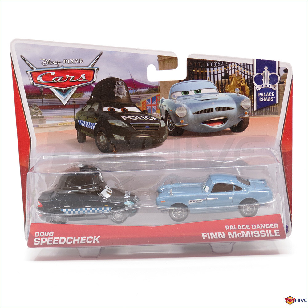Disney Pixar Cars 2 Doug Speedcheck & Palace Danger Finn McMissile