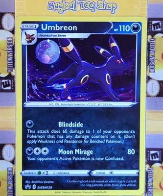 Pokemon Umbreon Black Star Promo SWSH129 Evolving Skies Cosmos