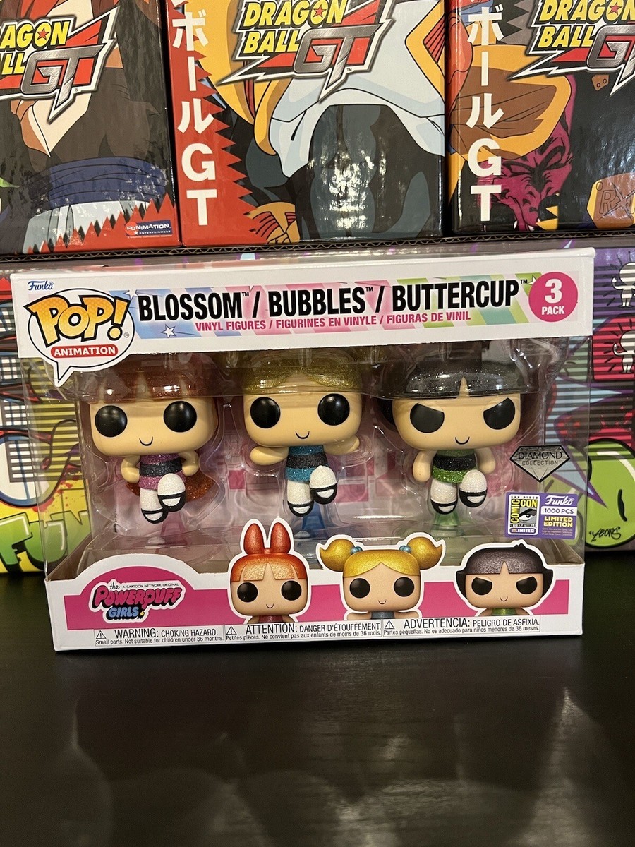 FUNKO POP POWERPUFF GIRLS DIAMOND 3PACK LE 1000 OFFICIAL SDCC 2023