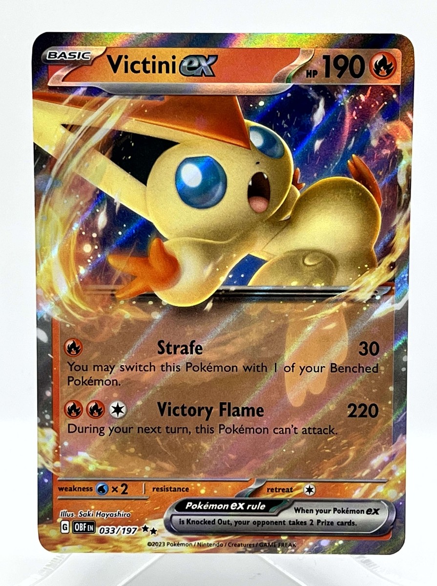 Victini EX 033/197 Obsidian Flames Holo Double Rare Pokemon TCG