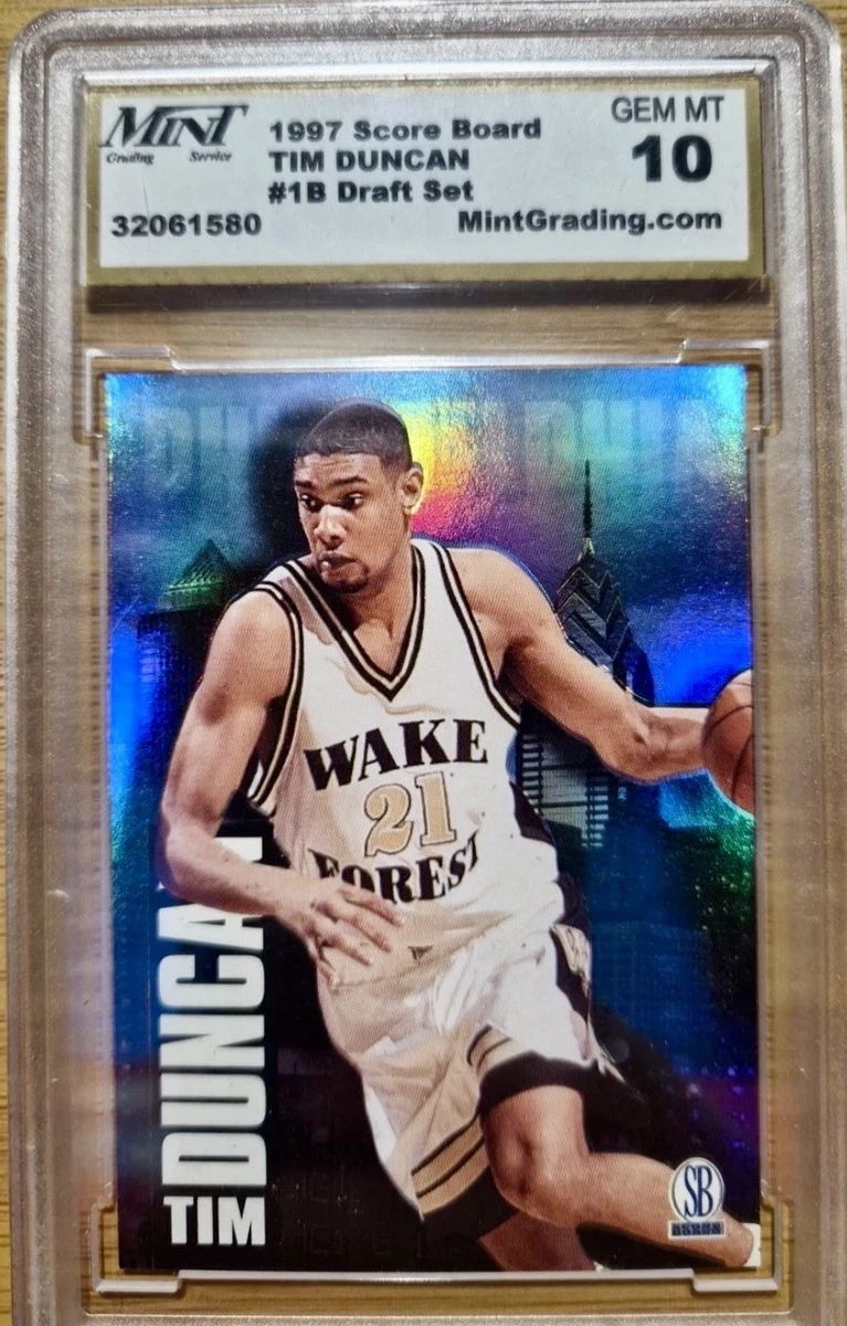 Tim Duncan Basketball Grade 10 Rookie Sports Trading Cards