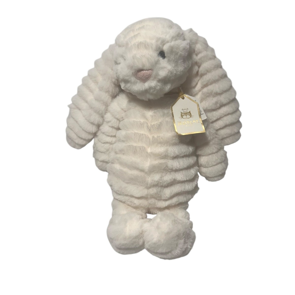 JELLYCAT BASHFUL LUXE BUNNY NIMBUS WHITE CREAM RARE PLUSH NEW WITH